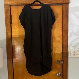 Universal Standard Black Linen High Low Dress